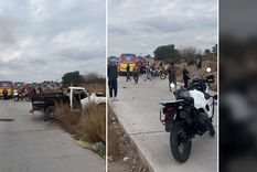 Las imágenes del accidente fatal en Las Heras.&nbsp;