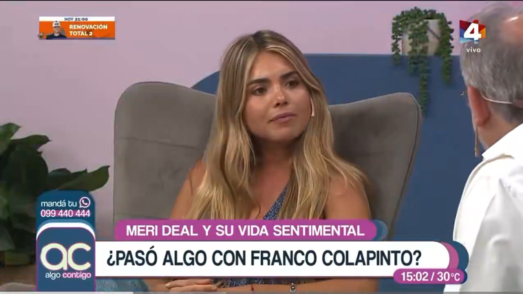 Meri Deal habló sobre Franco Colapinto. Meri Deal habló sobre Franco Colapinto. 