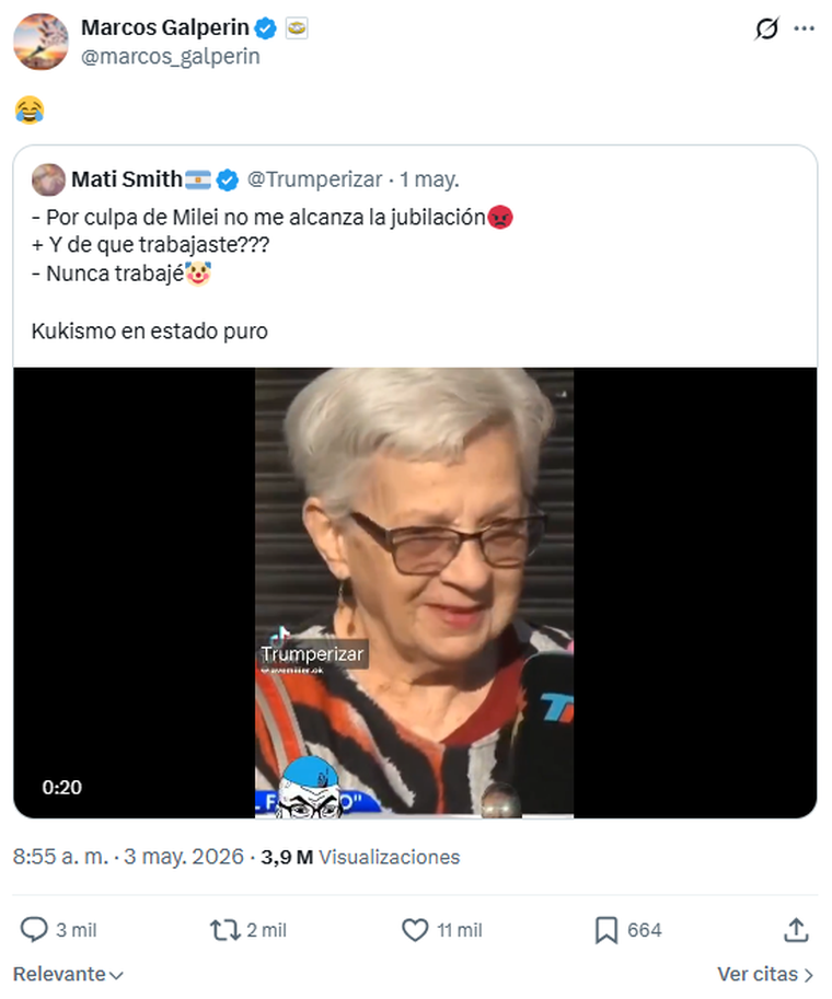 Marcos Galperin causó polémica. Marcos Galperin causó polémica. 