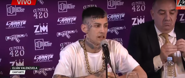 L-Gante en conferencia de prensa. Foto: Imagen de A24