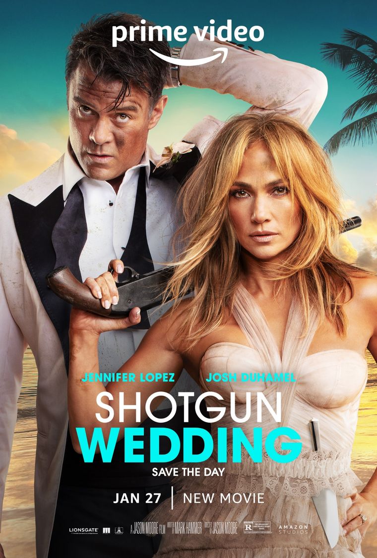 Estos son los adelantos inéditos de la nueva película de Jennifer Lopez Josh Duhamel y Jennifer Lopez en Shotgun Wedding. Foto: Amazon Prime Video