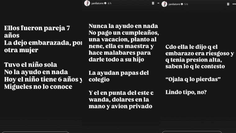 La información de Yanina Latorre sobre Martín Migueles. La información de Yanina Latorre sobre Martín Migueles.