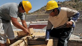 Trabajadores de la construcción. Foto: Nacho Gaffuri/MDZ Trabajadores de la construcción. Foto: Nacho Gaffuri/MDZ