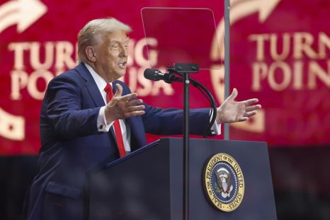 Donald Trump dio su discurso en el funeral del activista Charlie Kirk. Donald Trump dio su discurso en el funeral del activista Charlie Kirk.