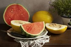 La sandía y el melón son frutas que en esta época se pueden conseguir perfectamente. La sandía y el melón son frutas que en esta época se pueden conseguir perfectamente.