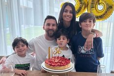 Leo y su familia celebrando el cumpleaños. Foto: Instagram