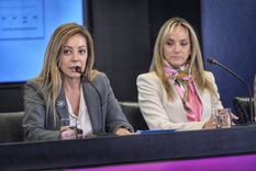 La secretaria de Energía, Flavia Royón, y la titular de Aysa, Malena Galmarini.
