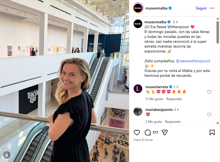 La exitosa actriz, en Argentina. La exitosa actriz, en Argentina.