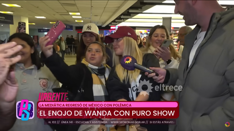 Wanda Nara no le dio declaraciones al cronista de El Trece. Foto: captura de video YouTube/ El Trece. Wanda Nara no le dio declaraciones al cronista de El Trece. Foto: captura de video YouTube/ El Trece. 
