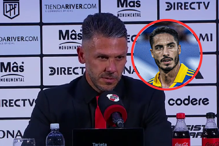 Demichelis cruzó a Figal tras la victoria de River sobre Boca Foto: ESPN