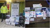 Los secuestros de prendas de vestir e insumos odontológicos de contrabando incautados en alta montaña. Los secuestros de prendas de vestir e insumos odontológicos de contrabando incautados en alta montaña.