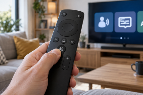 Algunos controles remotos permiten activar funciones de accesibilidad sin recorrer el menú completo del televisor.