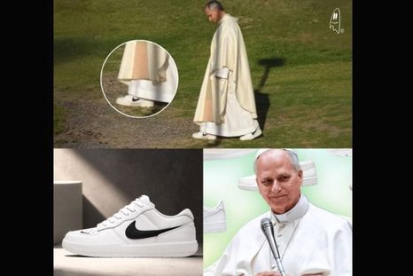 León XIV usando calzado Nike y citado por Vanity Fair. Imagen documental Leone a Roma León XIV usando calzado Nike y citado por Vanity Fair. Imagen documental Leone a Roma