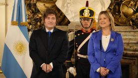 El presidente Javier Milei y su nueva ministra de Seguridad, Alejandra Monteoliva. El presidente Javier Milei y su nueva ministra de Seguridad, Alejandra Monteoliva.