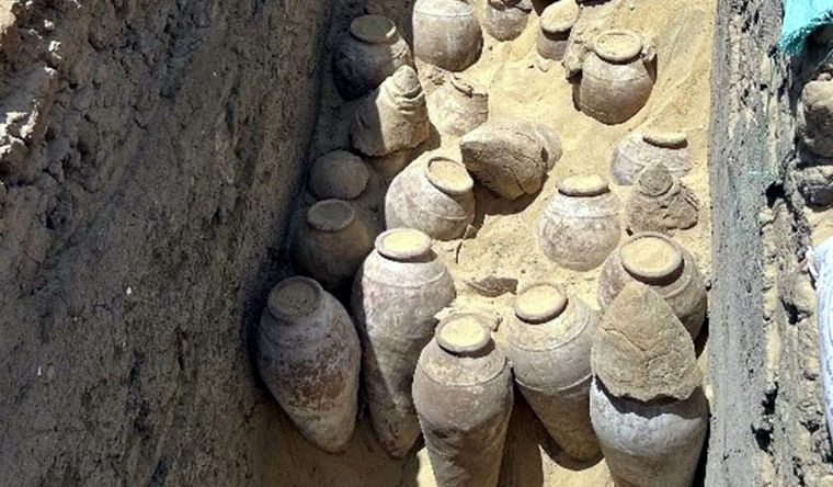 tinajas vasijas vino Egipto Las tinajas están en excelente estado de conservación. Foto: EgyptianMinistryofAntiquities.