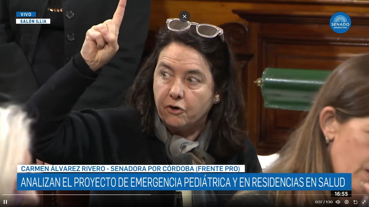 Carmen Álvarez Rivero en el Senado Carmen Álvarez Rivero en el Senado