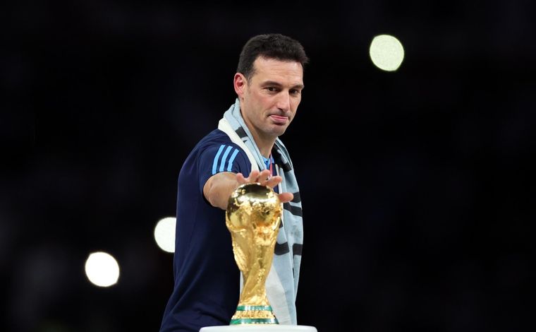 Scaloni habló de Messi. Foto: EFE