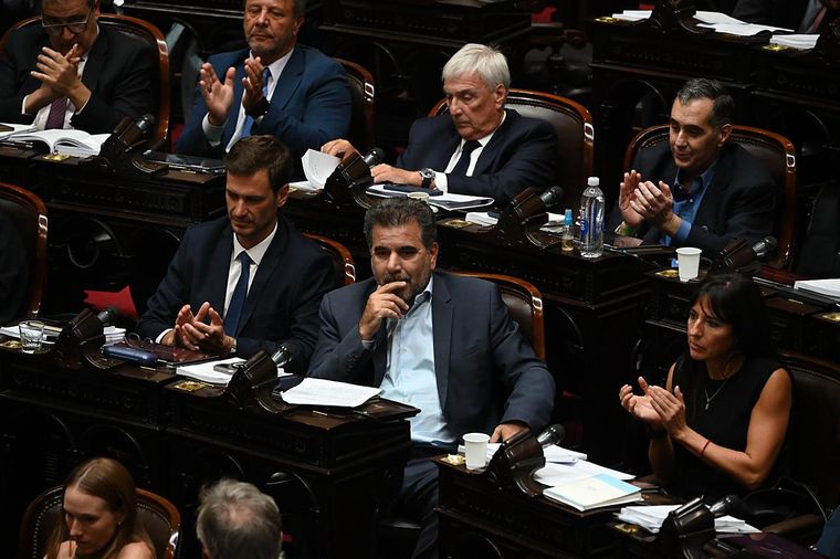El bloque PRO presente en el recinto de Diputados. El bloque PRO presente en el recinto de Diputados.
