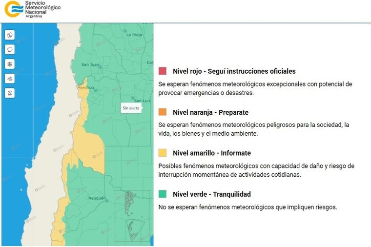 Continúa el alerta por Zonda en Mendoza. Continúa el alerta por Zonda en Mendoza.