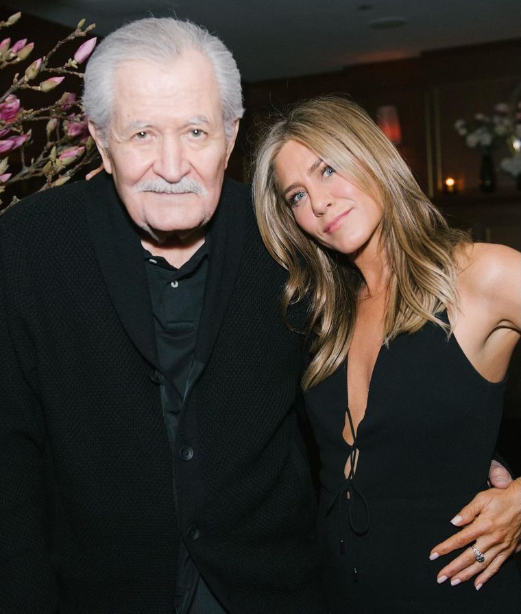Jennifer Aniston y su padre John.