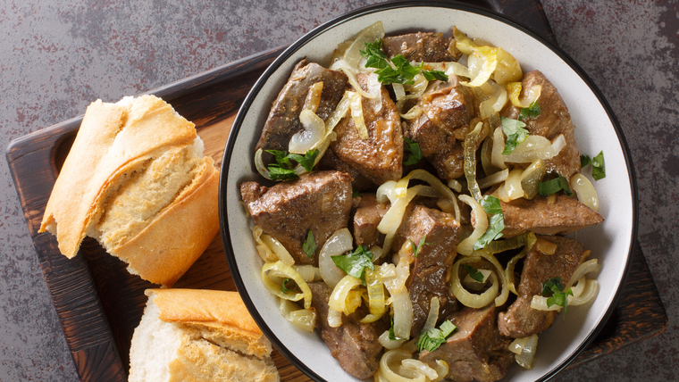 Receta fácil de hígado con cebolla Receta fácil de hígado con cebolla