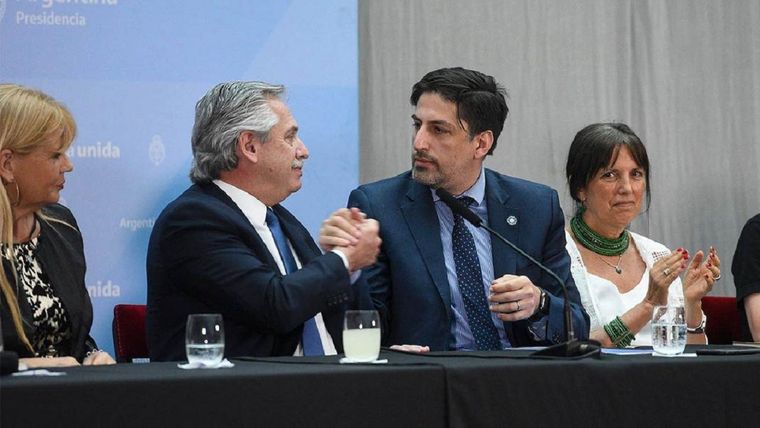 Alberto Fernández y Nicolás Trotta