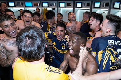 MDZol | Boca festejo en el vestuario