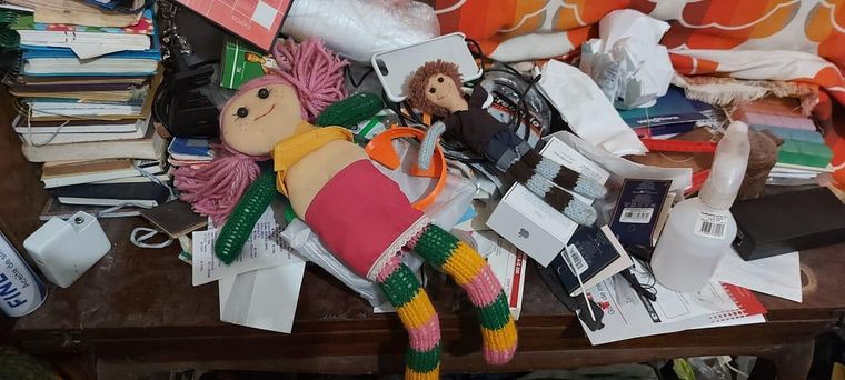 Algunos de los elementos secuestrados