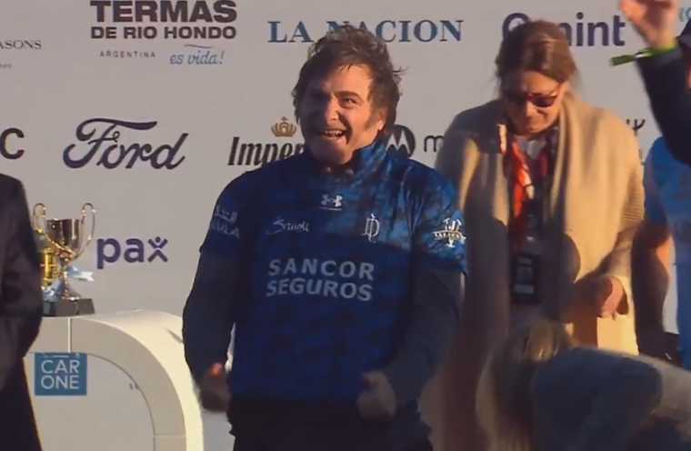 Javier Milei estuvo en el Abierto de Palermo. Foto: Captura de video Javier Milei estuvo en el Abierto de Palermo. Foto: Captura de video