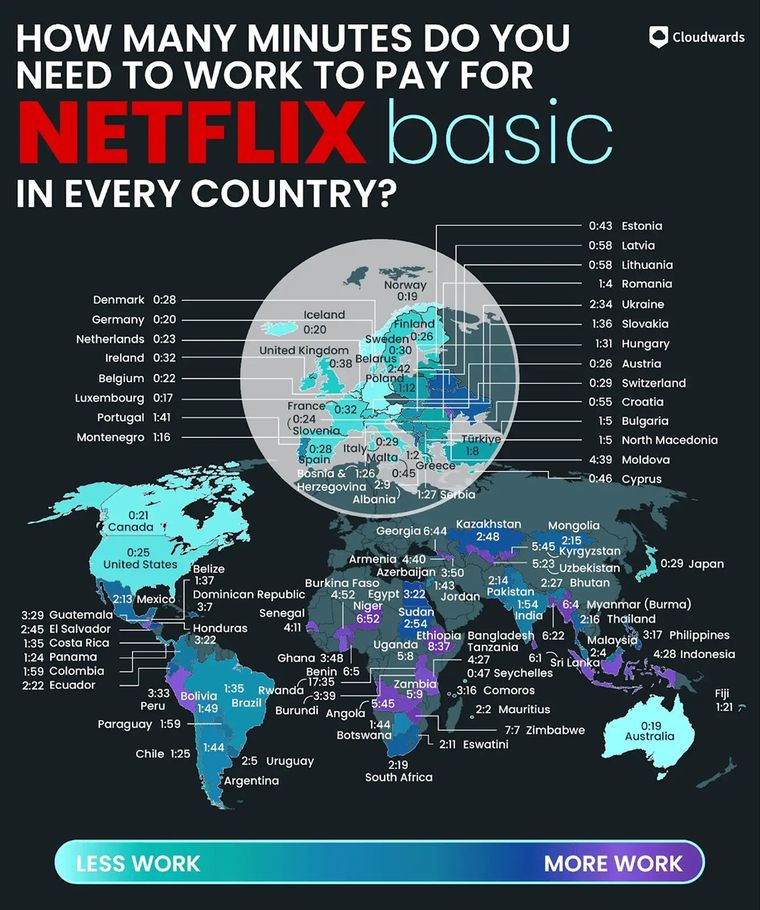 América Latina muestra grandes diferencias: Chile, Argentina y México entre los países con más horas de trabajo necesarias. América Latina muestra grandes diferencias: Chile, Argentina y México entre los países con más horas de trabajo necesarias.