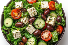 Ensalada griega tradicional: queso feta, aceitunas y más Foto: Shutterstock