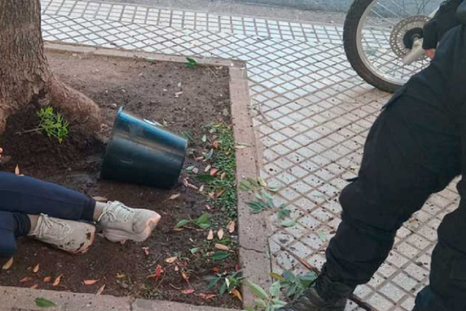 Una mujer fue golpeada por una maceta en Rosario. Una mujer fue golpeada por una maceta en Rosario.