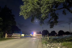 Entrada al  Old Settlers Park tras el tiroteo Foto: Redes sociales  BreakingItalyNews