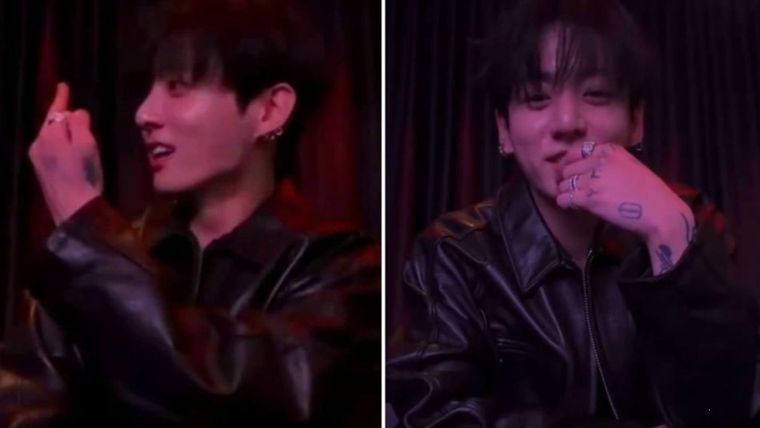 Jungkook, el integrante de BTS, durante su reciente transmisión en Weverse donde enfrentó la polémica. Jungkook, el integrante de BTS, durante su reciente transmisión en Weverse donde enfrentó la polémica.