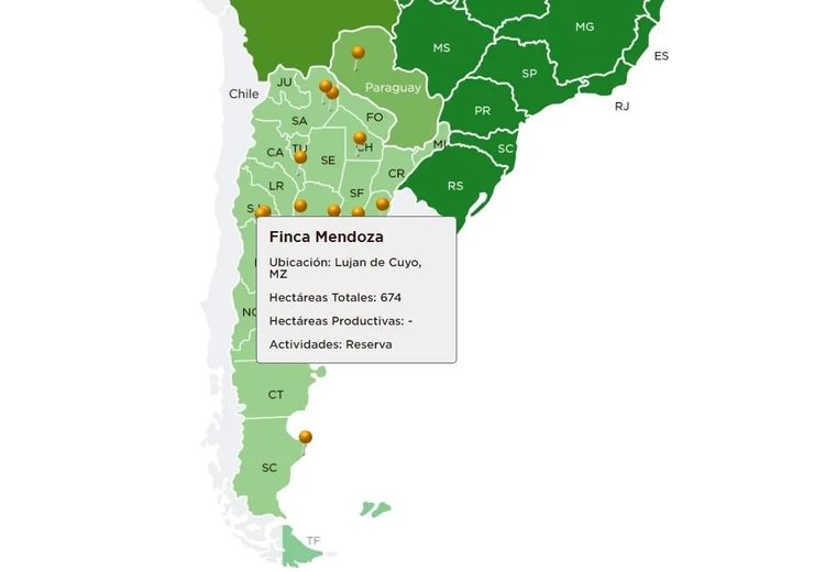 CRESUD busca explotar un proyecto productivo en la zona. CRESUD busca explotar un proyecto productivo en la zona.