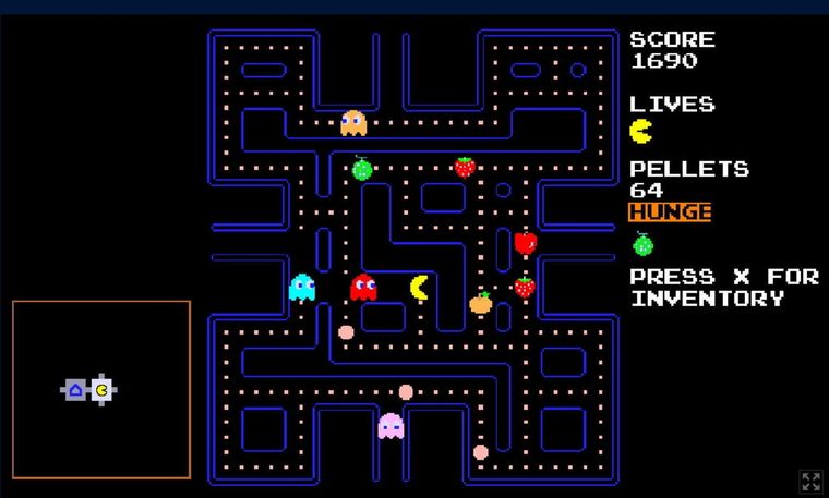 Jugar PacMan es muy sencillo