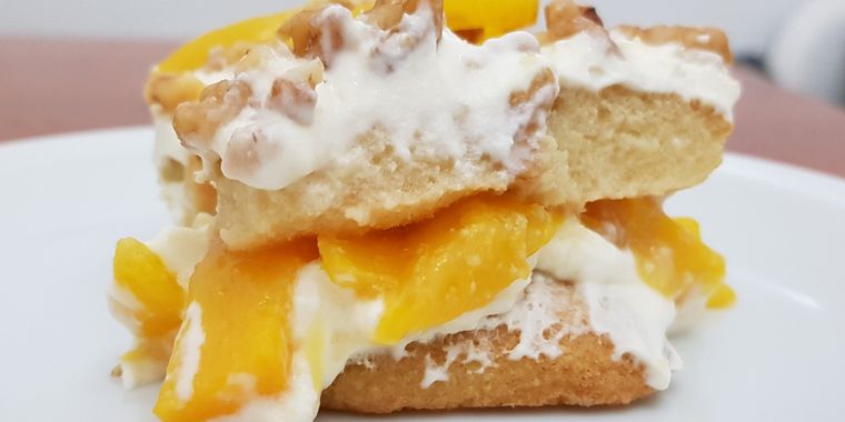 Postre de durazno Foto: cookpad