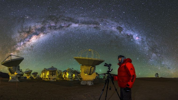 El radiotelescopio ALMA, ubicado en Chile, fue parte del hallazgo. Foto: Alma.