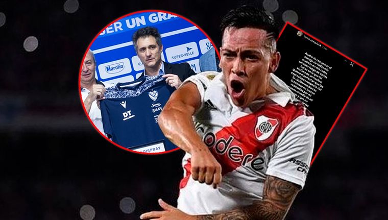 Braco se expidió en redes tras los insultos a Guillermo Barros Schelotto. Foto: @barco.ezequiel y Vélez Sarsfield