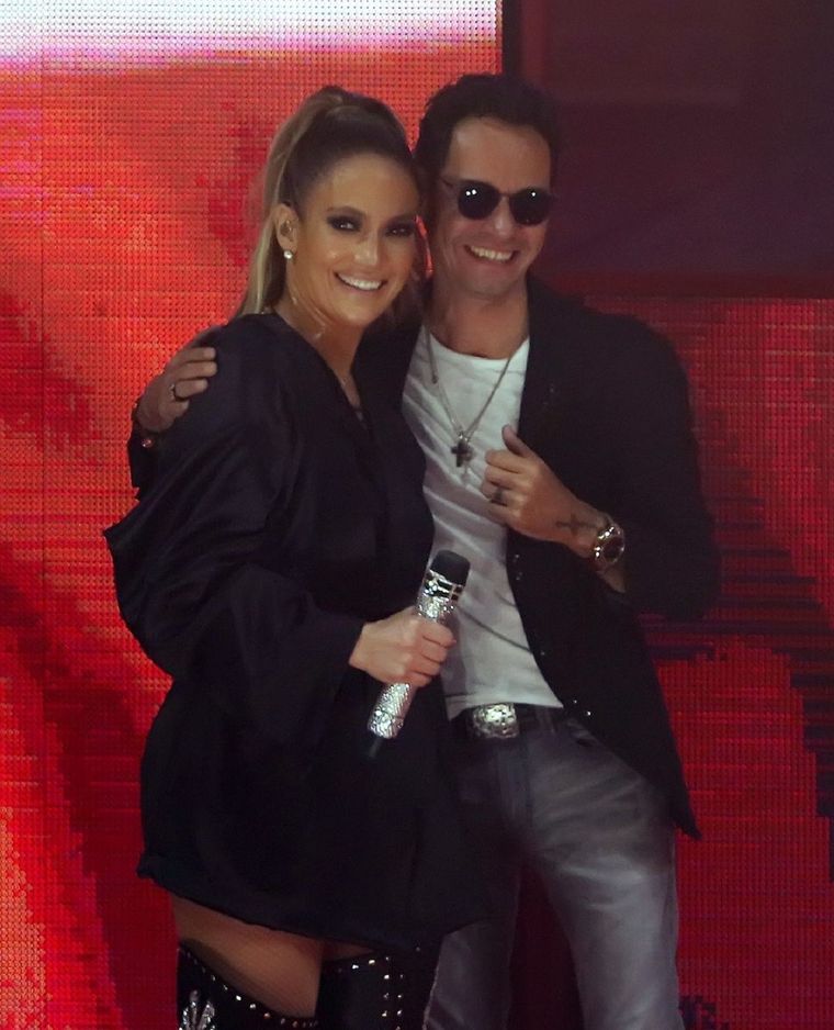 Marc Anthony junto a su exesposa Jennifer Lopez