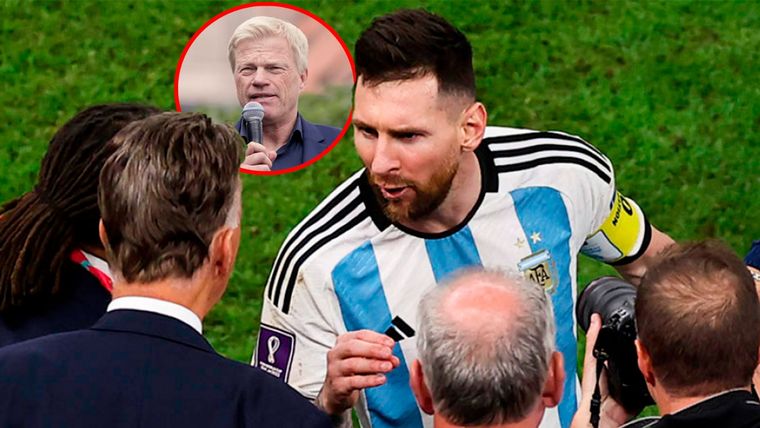 Van Gaal reactivó la polémica con Messi y la Selección argentina, por lo que Oliver Kahn salió al cruce Foto: EFE