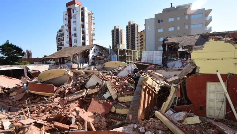 Imágenes tras el derrumbe. Foto: Turismo Villa Gesell