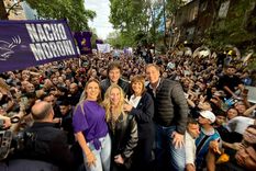 Javier Milei junto a su hermana Karina, Patricia Bullrich, Diego Santilli y Karen Reichardt.