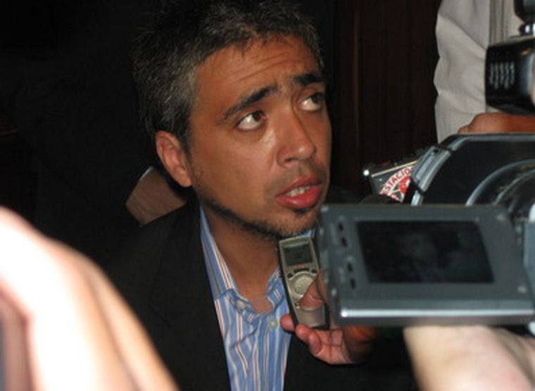 Ricardo Cobo, durante el acto de re asunción de Salgado.