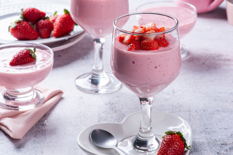 Receta de mousse de fresa fresca y natural Foto: Shutterstock