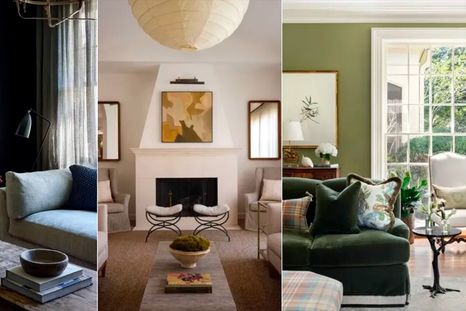 Las ideas de colores para la sala de estar son variadas: desde neutros que brindan un fondo relajante hasta colores más oscuros que ayudan a crear una sensación de calidez. Foto: Studio Seva/foto Kirsten Francis, Chu Interiors/foto Lindsay Brown, Debbie Mathews Antiques & Designs/foto Caroline Sharpnack