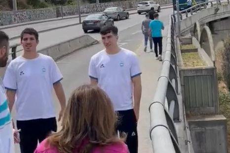 Los deportistas argentinos pasaron un mal momento en Chile Foto: Captura de pantalla