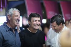 Julio Cobos junto a Omar De Marchi y Daniel Arroyo Foto: Gentileza