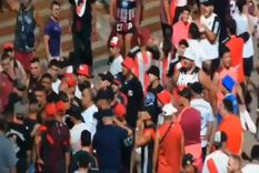 Ocho hinchas de River fueron expulsados y cuatro sujetos fueron detenidos en el Malvinas Argentinas Foto: Captura de video
