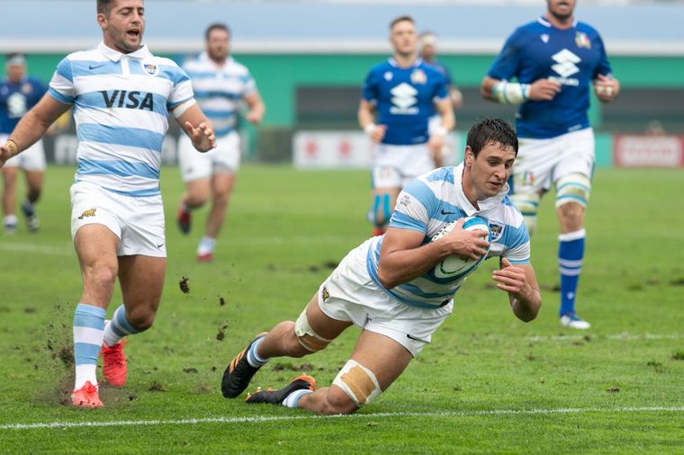 El mendocino Juan Martín González anotó un try Foto: Prensa UAR
